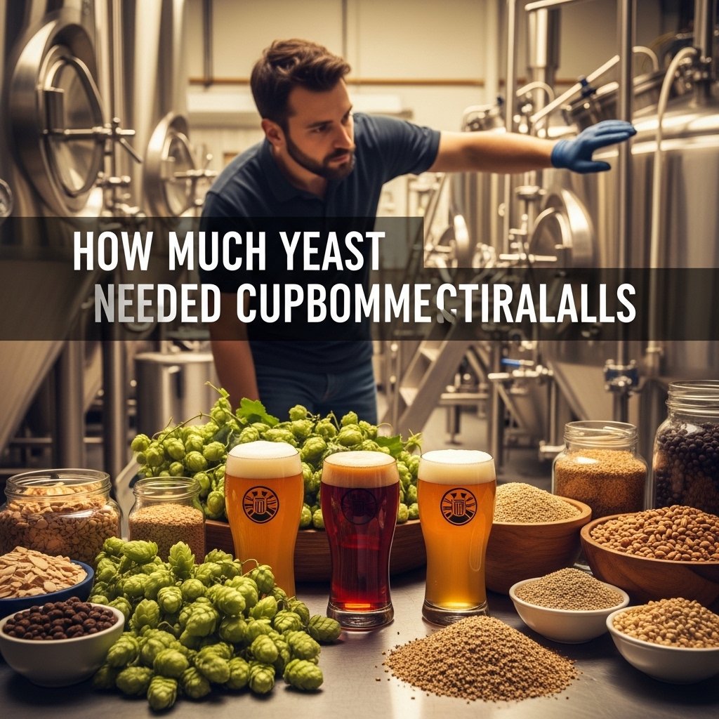 How much yeast is needed to brew beer commercially