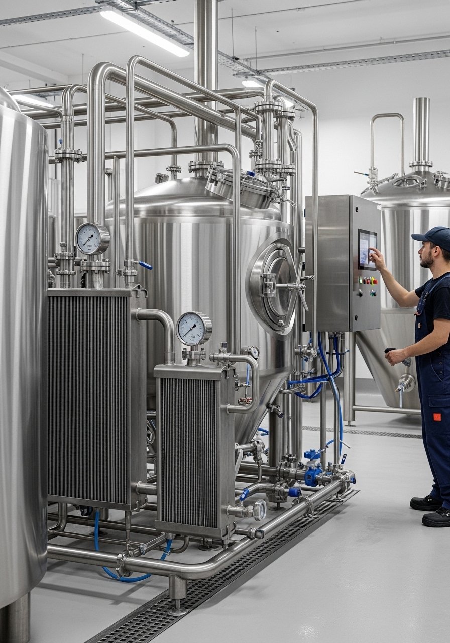 Commercial brewery system layout